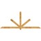 Ekena Millwork Kennewick Rough Sawn Timber Gable Bracket, Western Red Cedar, 96"W x 40"H x 2"D x 4"F, 10/12 Pitch GBW096X40X0204KEN00RWR - alternate 1